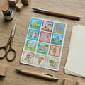 Khmer Culture Stamp Mini Sticker Sheet (3pc)